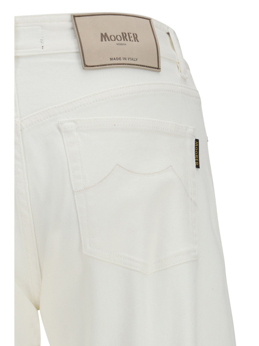 White Mid Rise Jeans 3