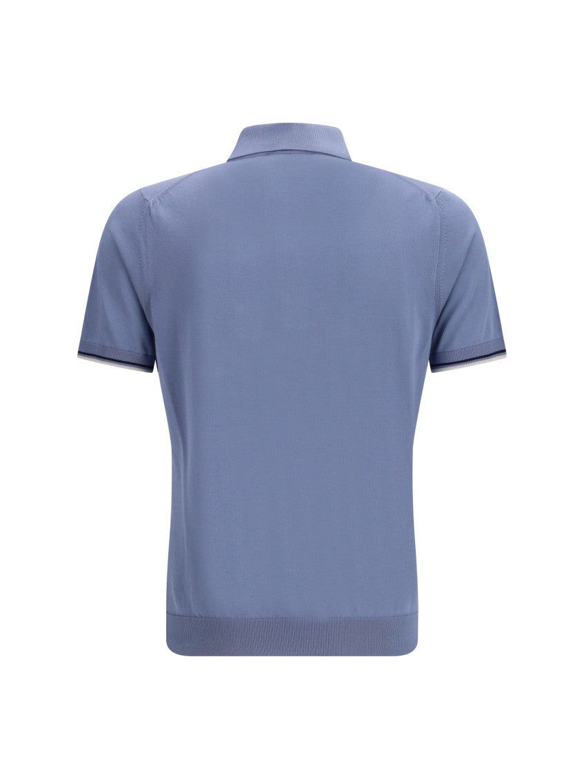 Blue Solid Regular Polo 2