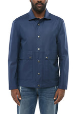 Navy Blue Shirt Collar Jacket 1