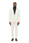 White Notched Lapel Blazer 1