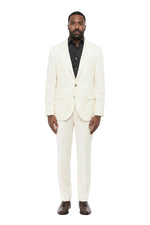 White Notched Lapel Blazer 1