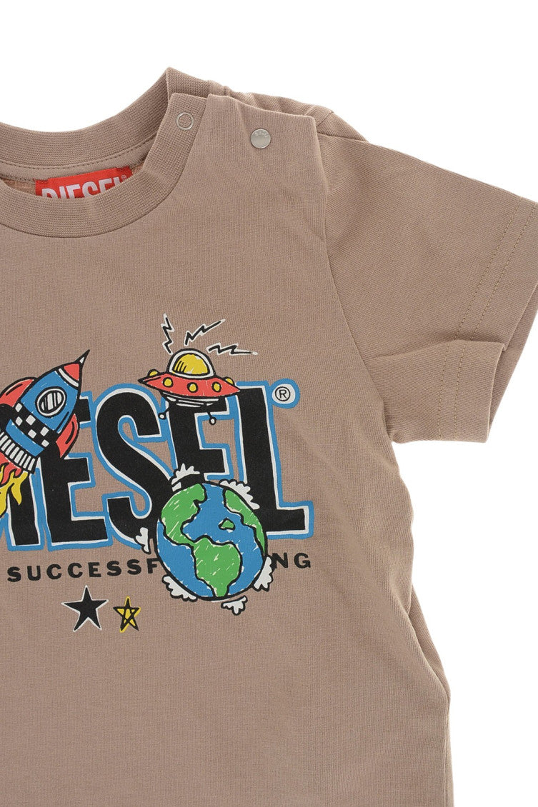 Baby Boys Beige Graphic T-Shirt 3