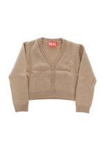 Girls Beige Logo Cardigan 1