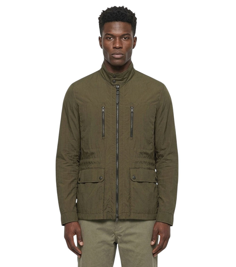 Olive Mock Collar Jacket 1
