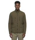 Olive Mock Collar Jacket 1