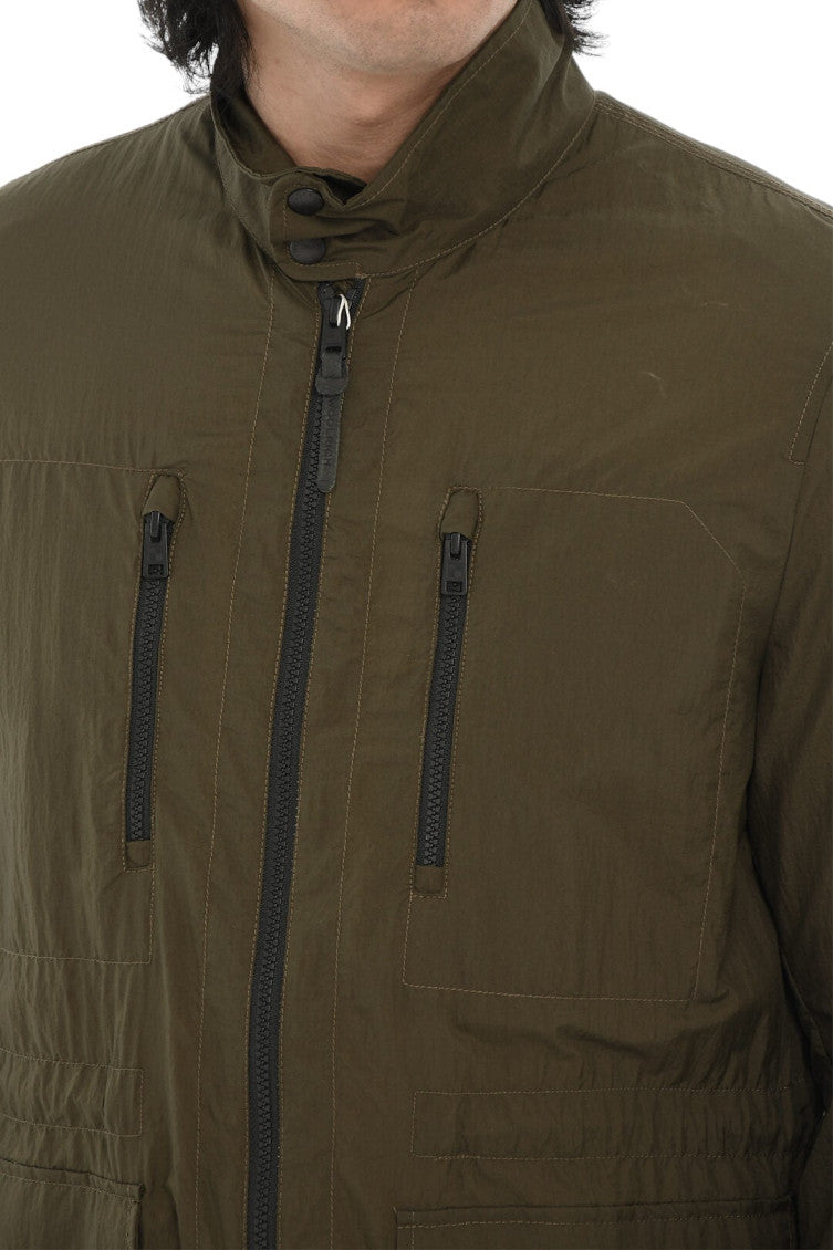 Olive Mock Collar Jacket 3