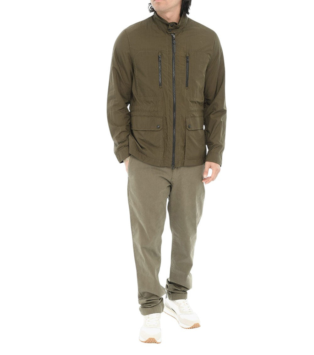 Olive Mock Collar Jacket 4