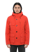 Red Solid Hood Jacket 1