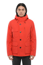 Red Solid Hood Jacket 1