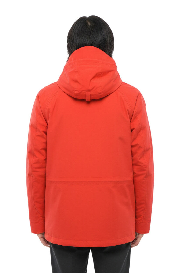 Red Solid Hood Jacket 2