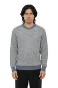 Blue Knitted Crew Neck Sweater 1