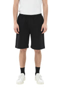 Black Elasticated Solid Shorts 1