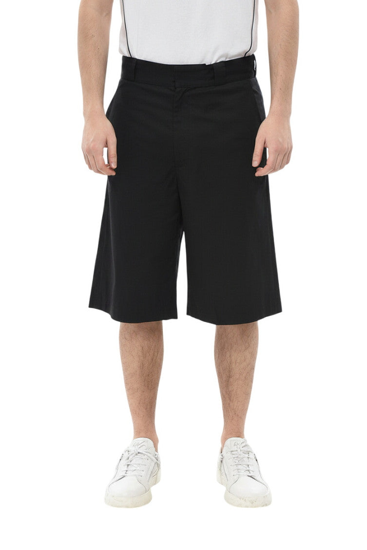 Black Relaxed Solid Shorts 1