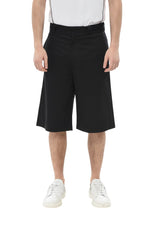 Black Relaxed Solid Shorts 1