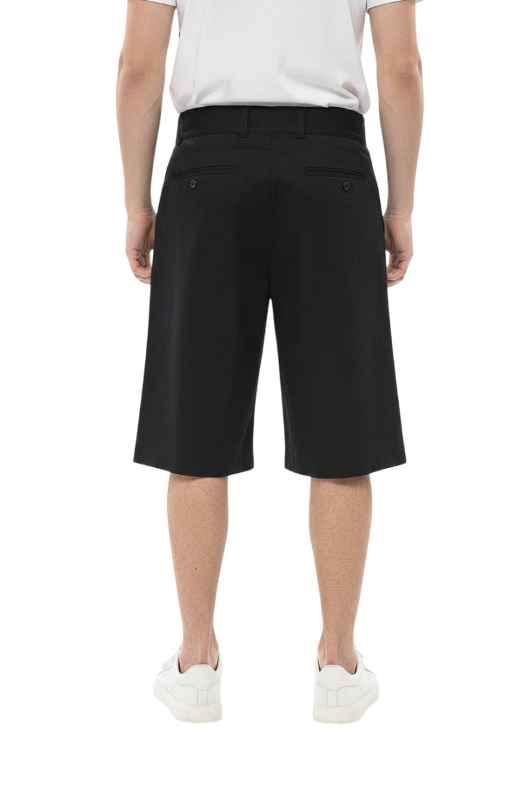 Black Relaxed Solid Shorts 2