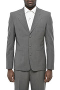 Grey Notched Lapel Blazer 1