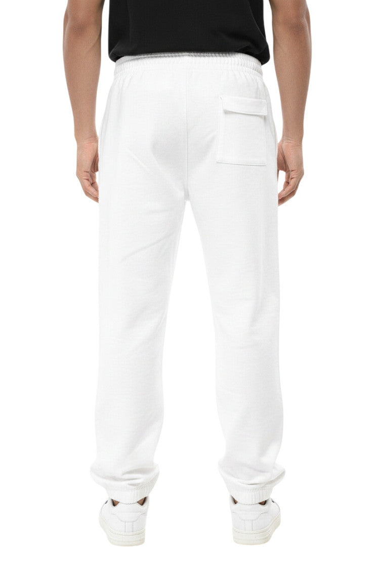 White Elasticated Track Pants 2
