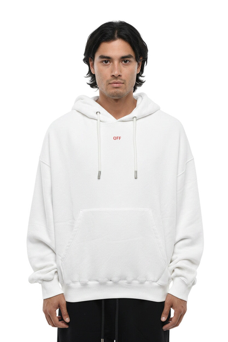 White Oversized Logo Hoodie 1