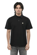Black Logo Shirt Collar Polo 1