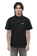 Black Logo Shirt Collar Polo 1