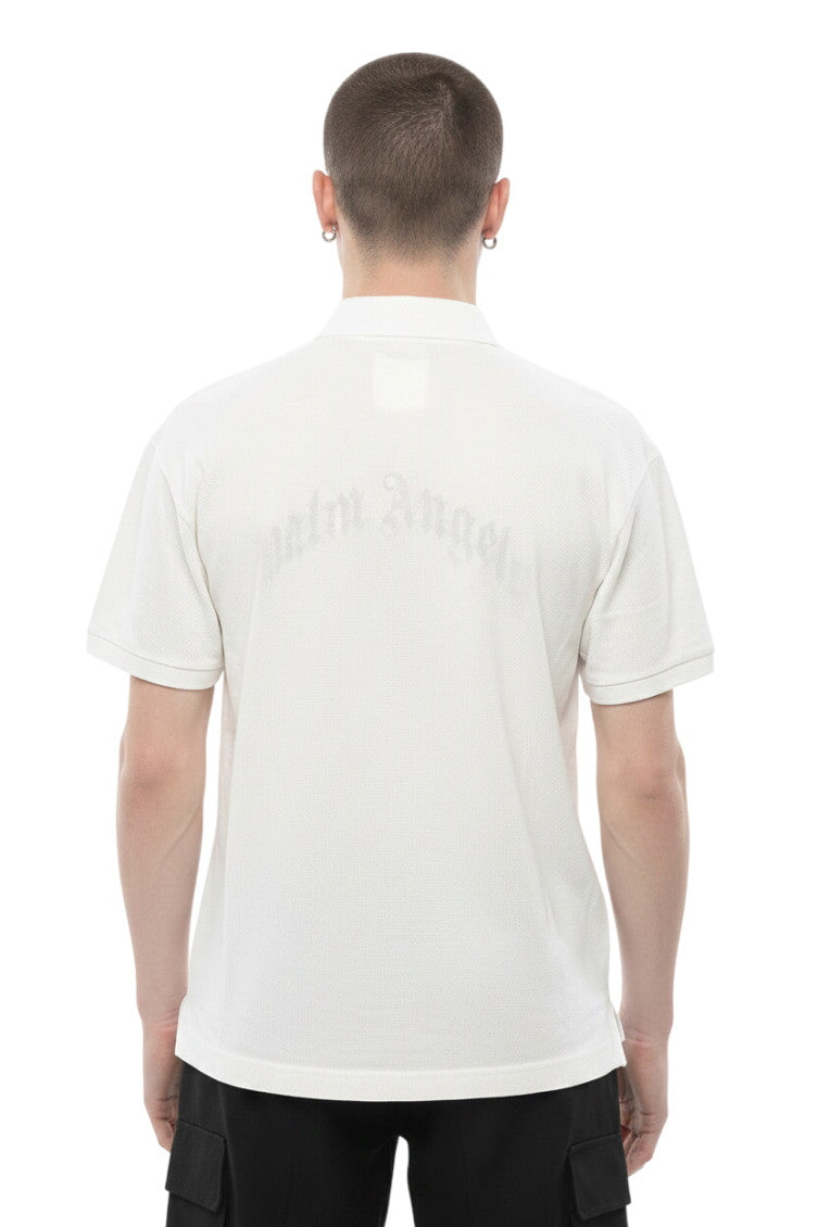 White Logo Shirt Collar Polo 2