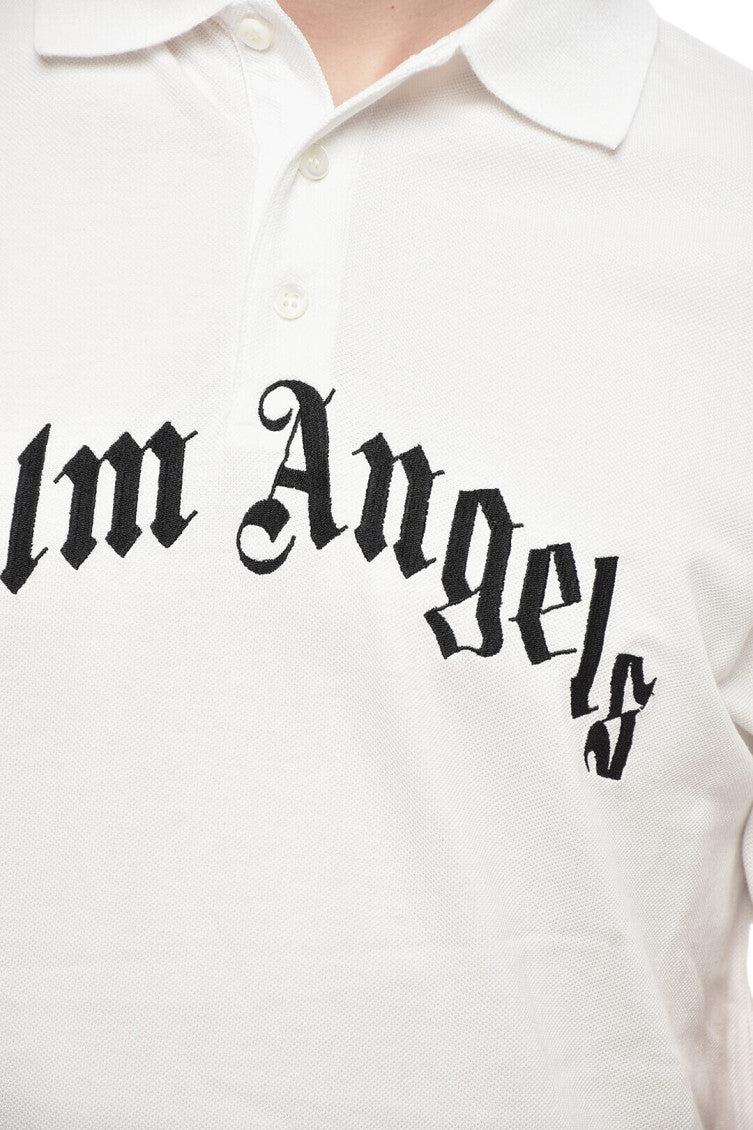 White Logo Shirt Collar Polo 3