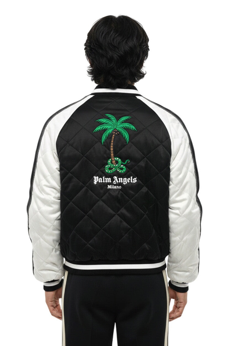 Black Band Collar Bomber Jacket 2