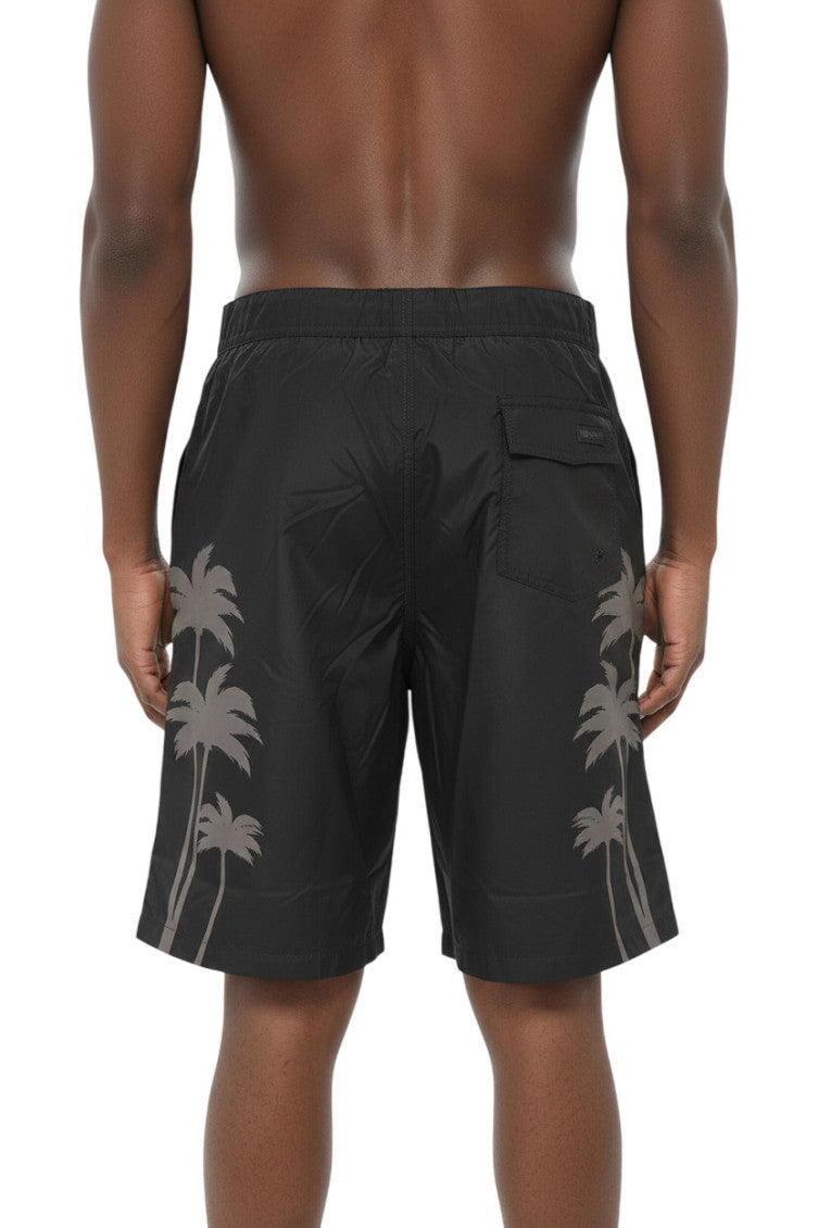Black Printed Swim Shorts 2