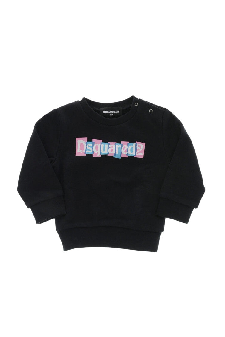 Baby Girls Black Logo Sweatshirt 1
