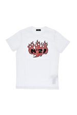 Boys White Graphic T-Shirt 1