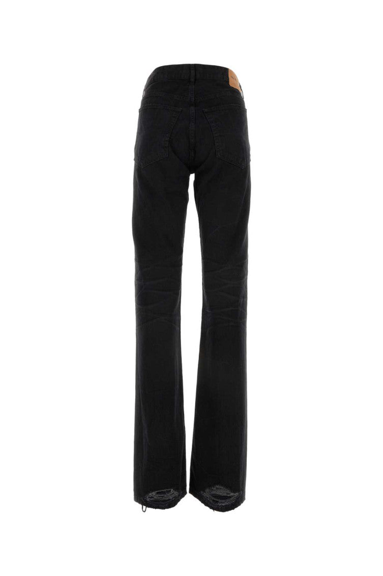 Black Low Waist Straight Jeans 2