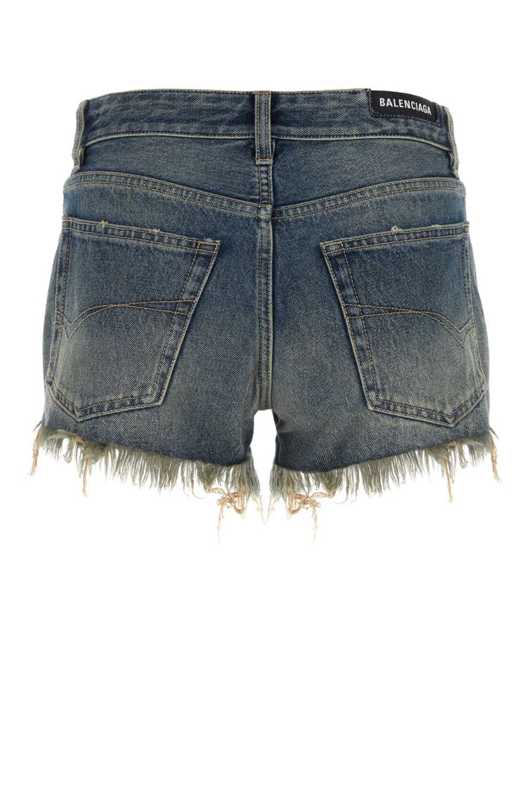 Denim Patch Logo Shorts 2