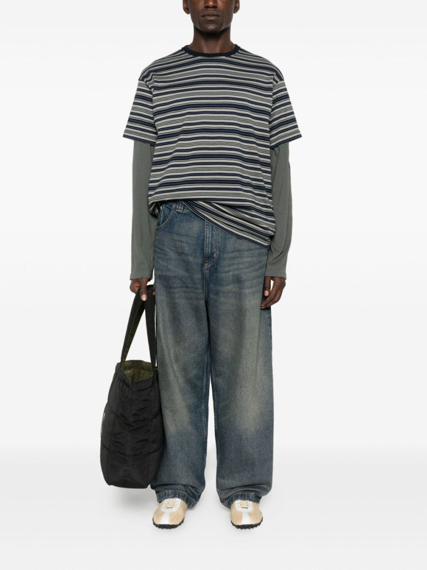 Blue Loose Fit Logo Jeans 3