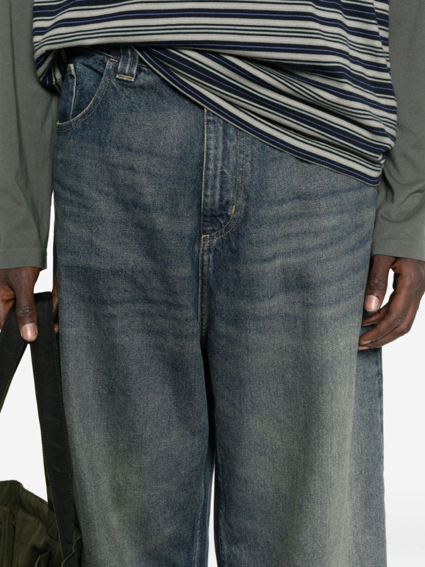 Blue Loose Fit Logo Jeans 4