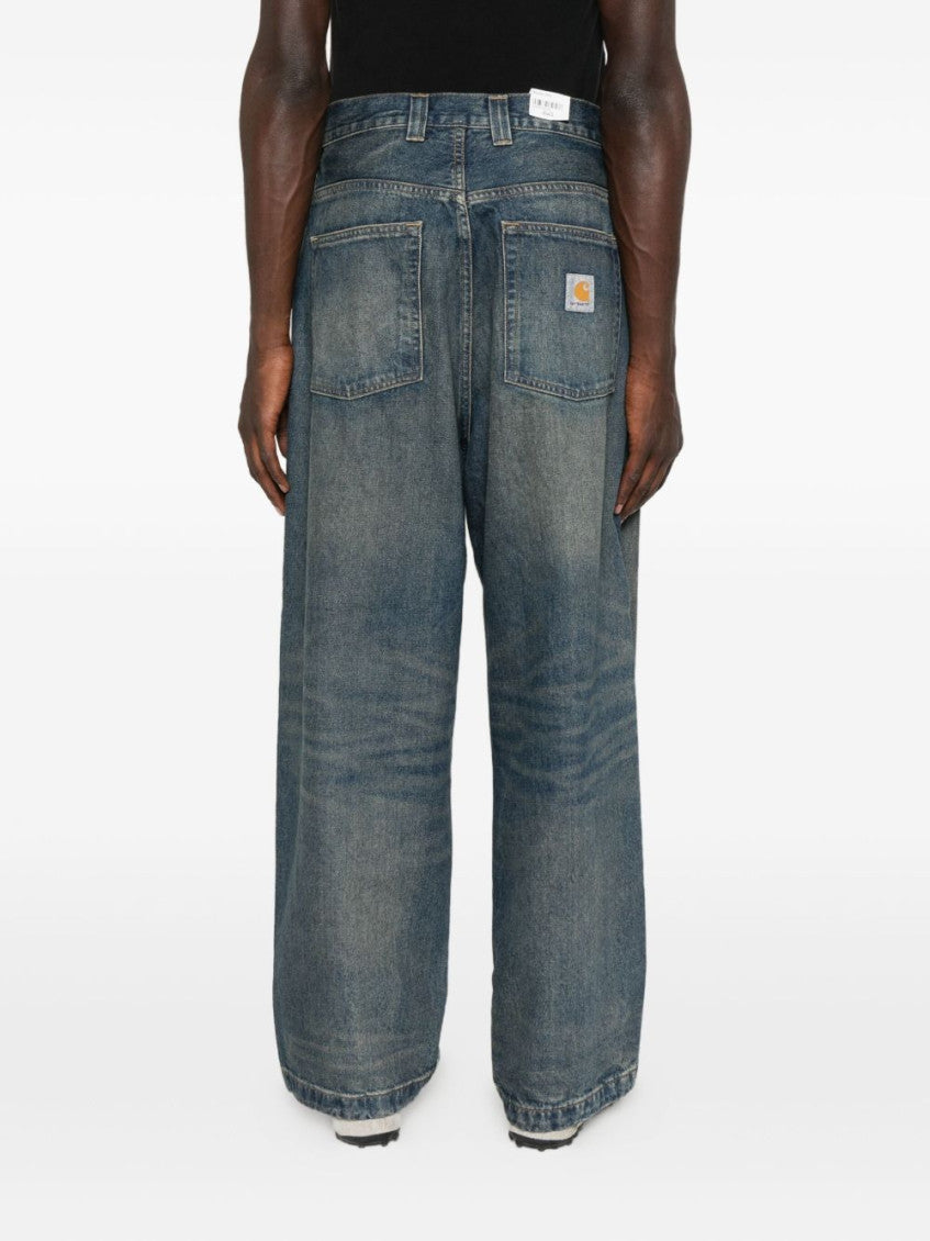 Blue Loose Fit Logo Jeans 5