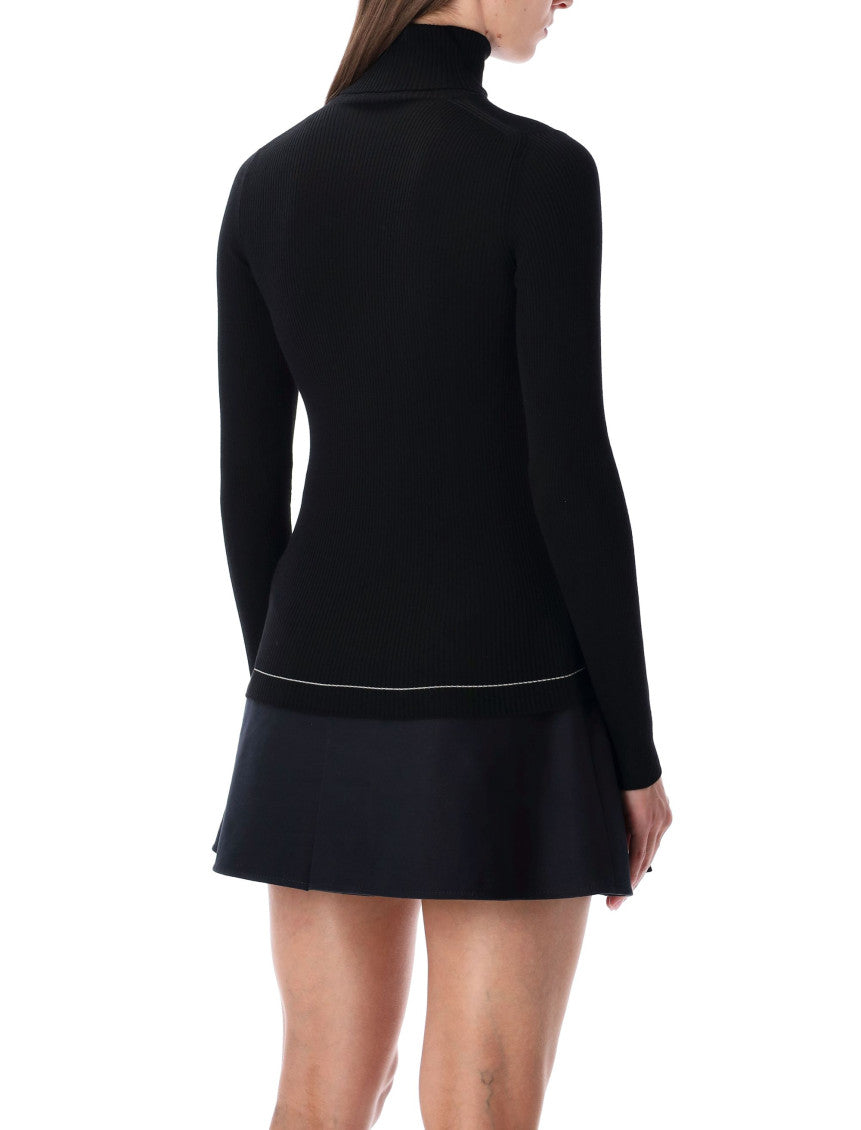 Black High neck Sweater 2