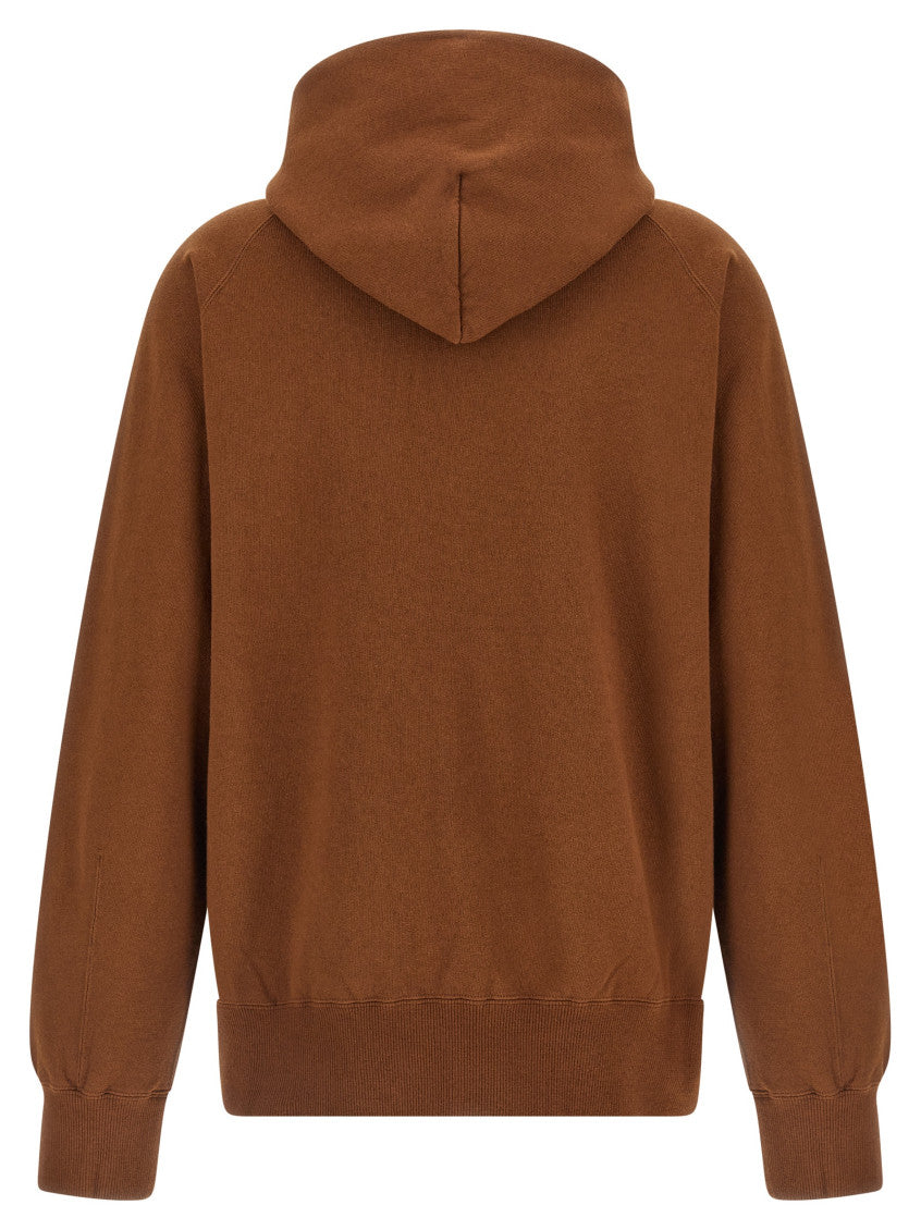 Brown Logo Patch Hoodie 2