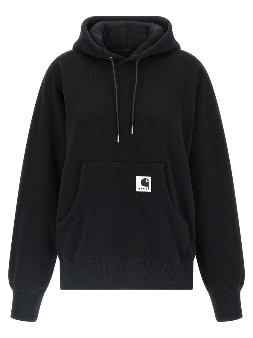 Black Logo Patch Hoodie 1