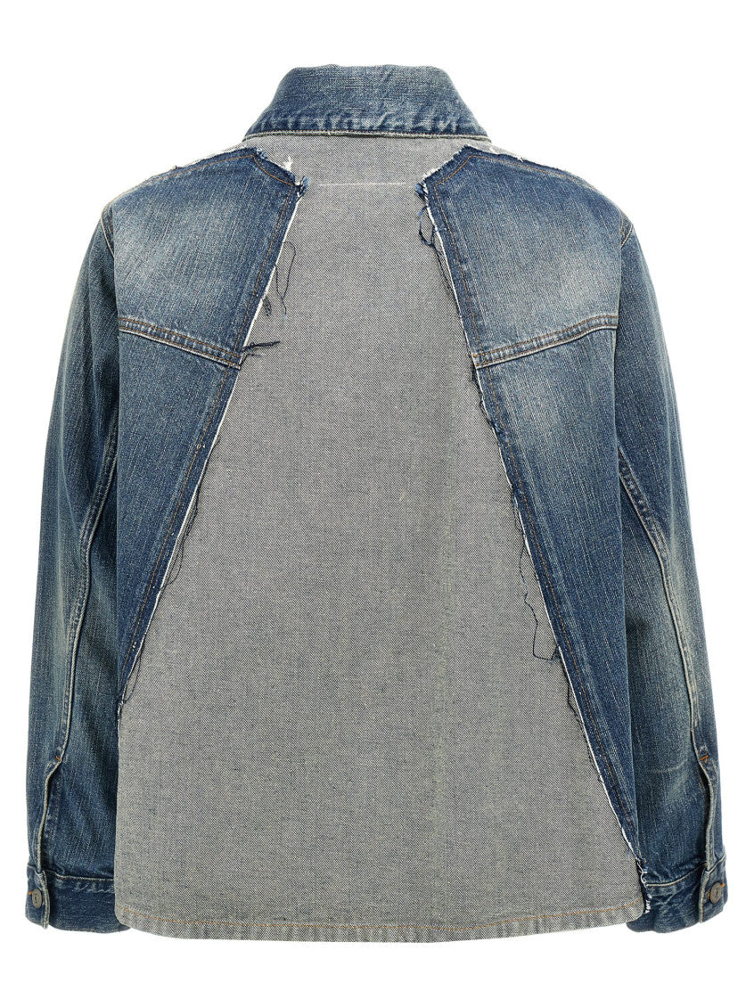 Blue Layered denim jacket 2