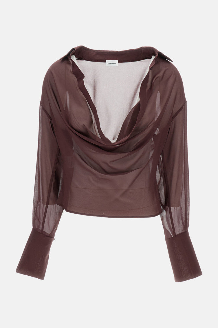 Maroon V-neck Top 1