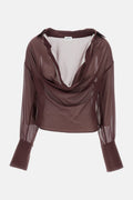 Maroon V-neck Top 1