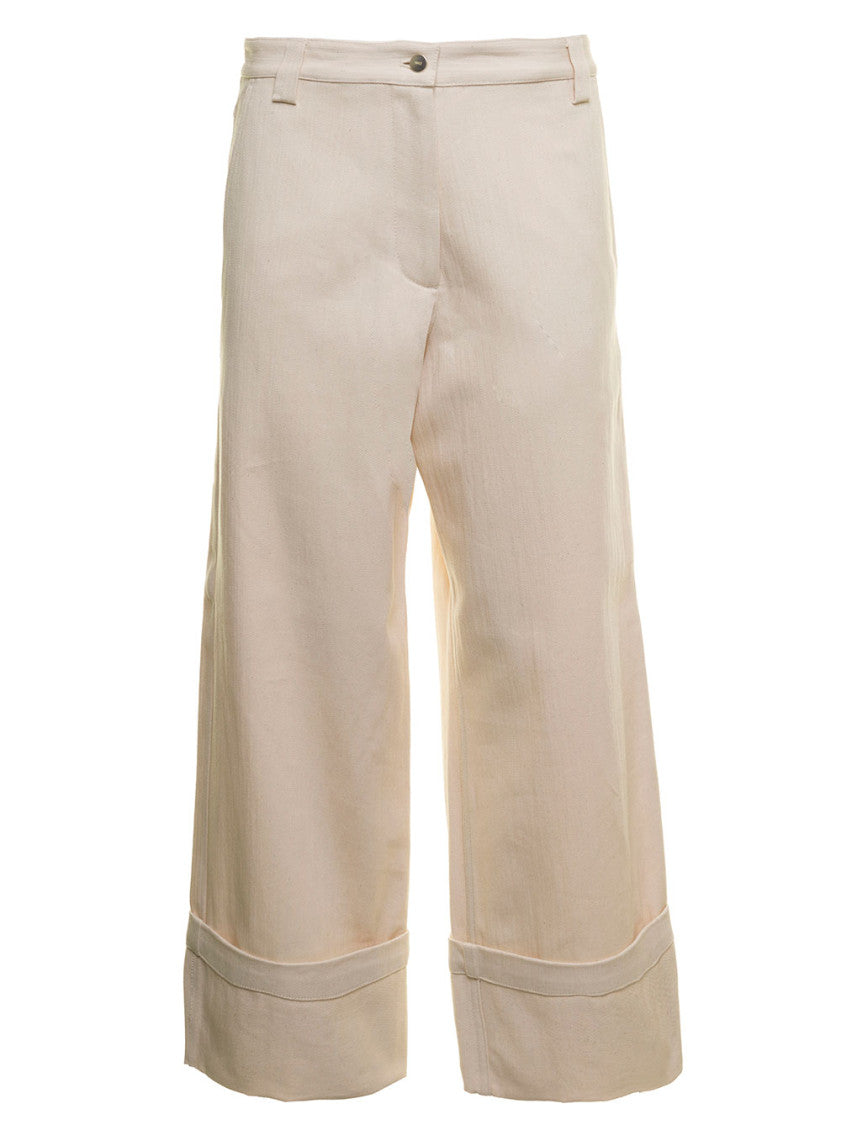 White Cotton Trousers 1