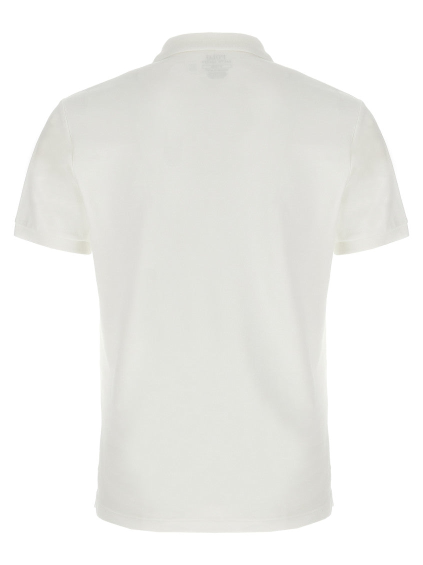White Logo embroidery polo shirt 2