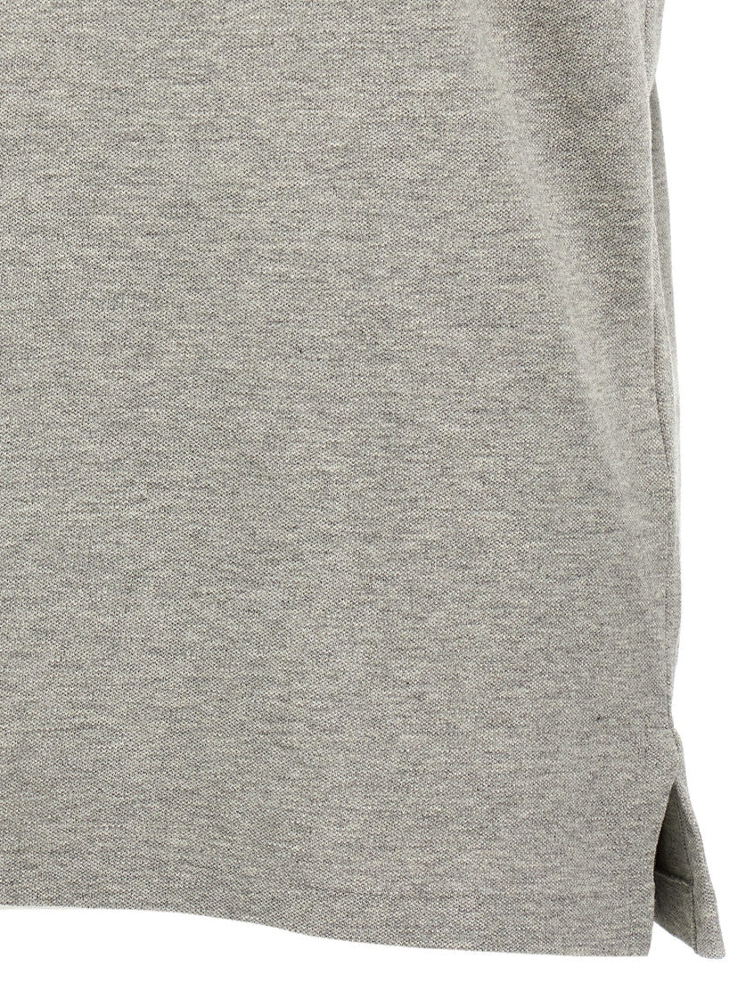 Grey Logo embroidery polo shirt 4