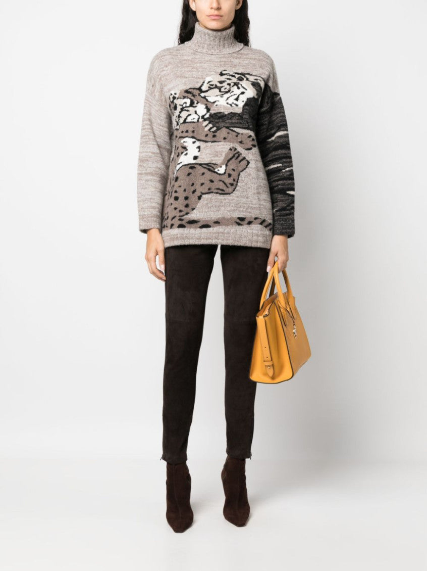 Dark Brown Monet slim-fit suede trousers 2