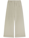 Beige GB Label Wide-leg Trousers 1