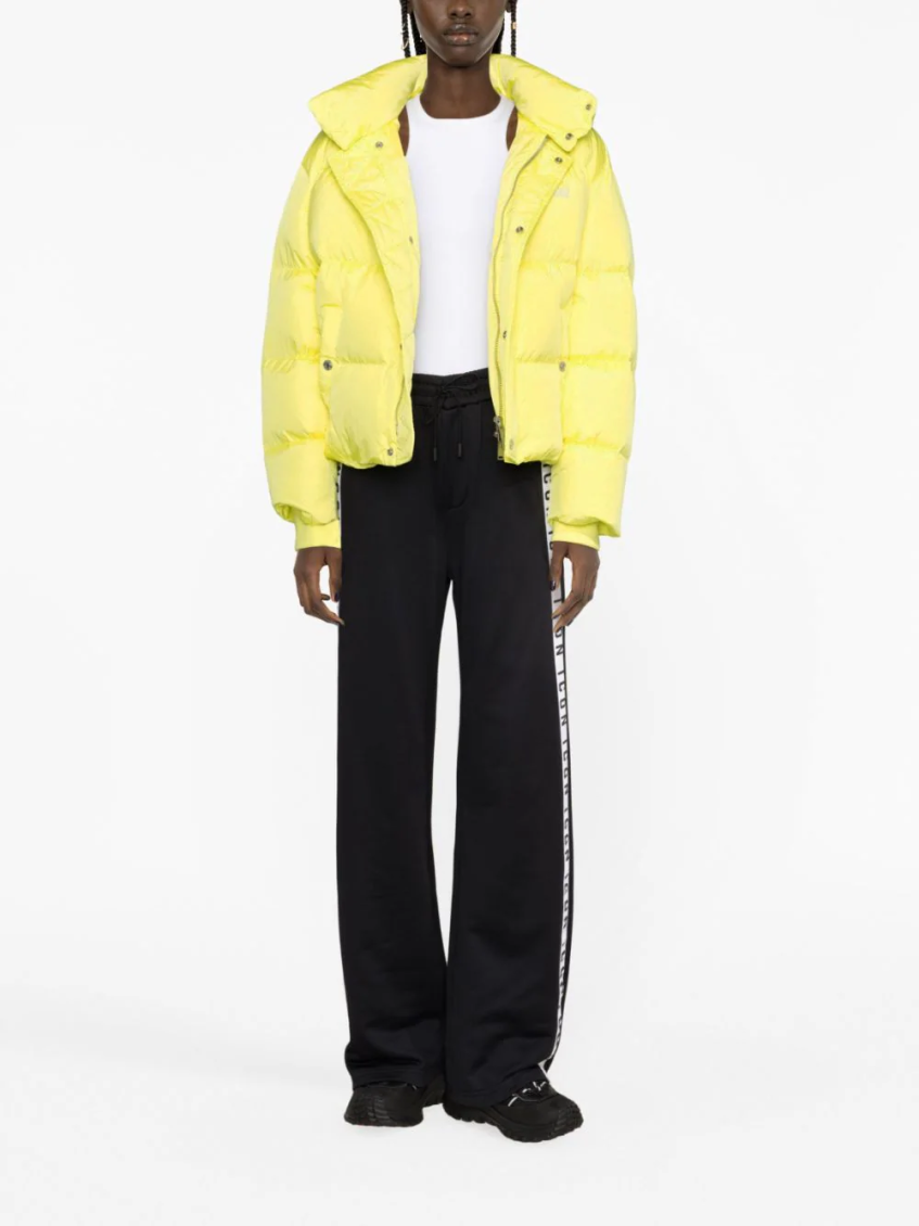 Black Logo-tape Wide-leg Track Pants 2