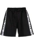 Black Icon-stripe Drawstring Shorts 1