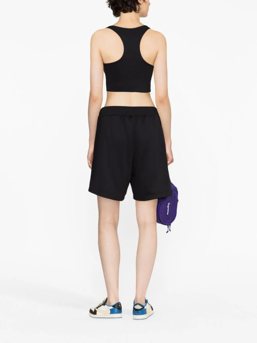 Black Icon-stripe Drawstring Shorts 3