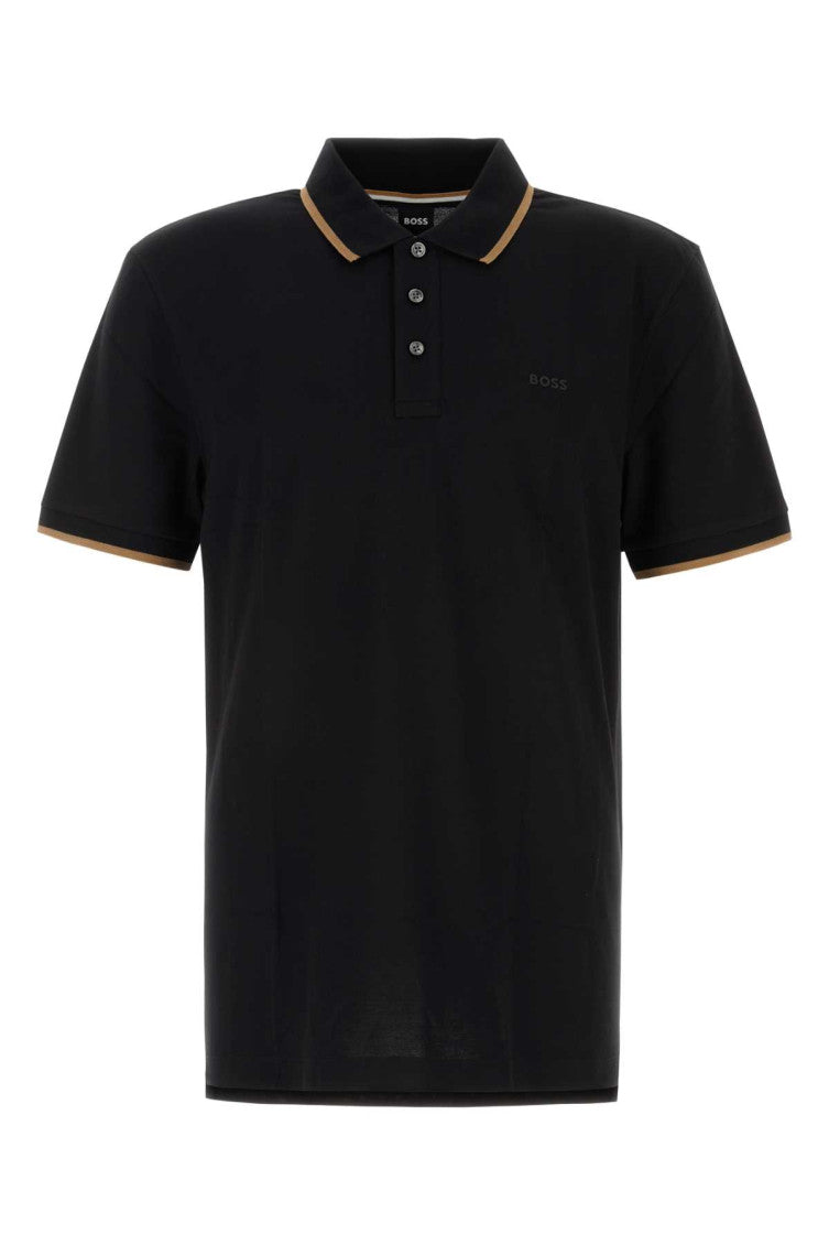 Black Piquet Polo Shirt 1
